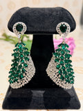 Emerald Cascade Statement Earrings