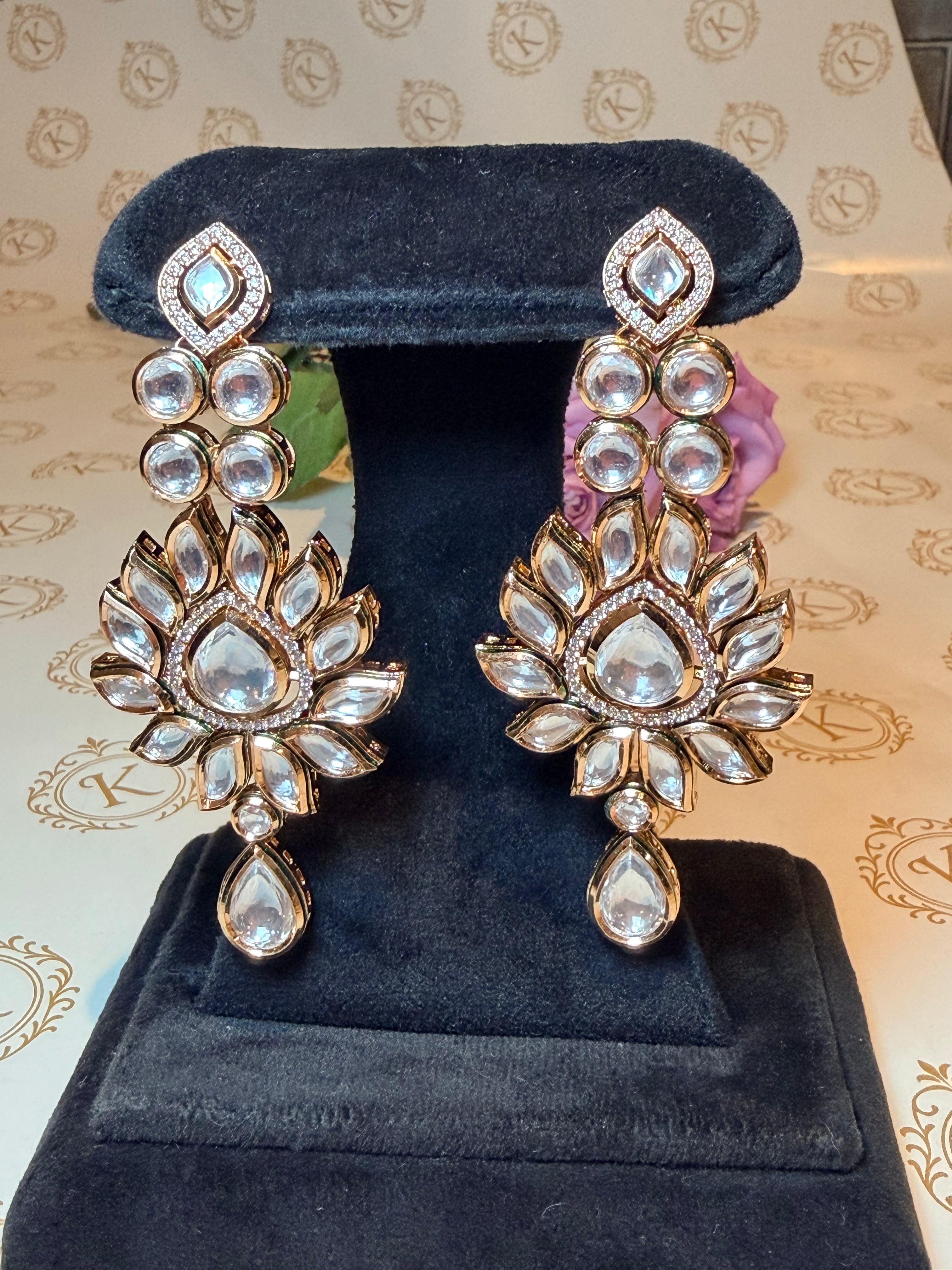 Noor Royale Kundan Chandbali earrings