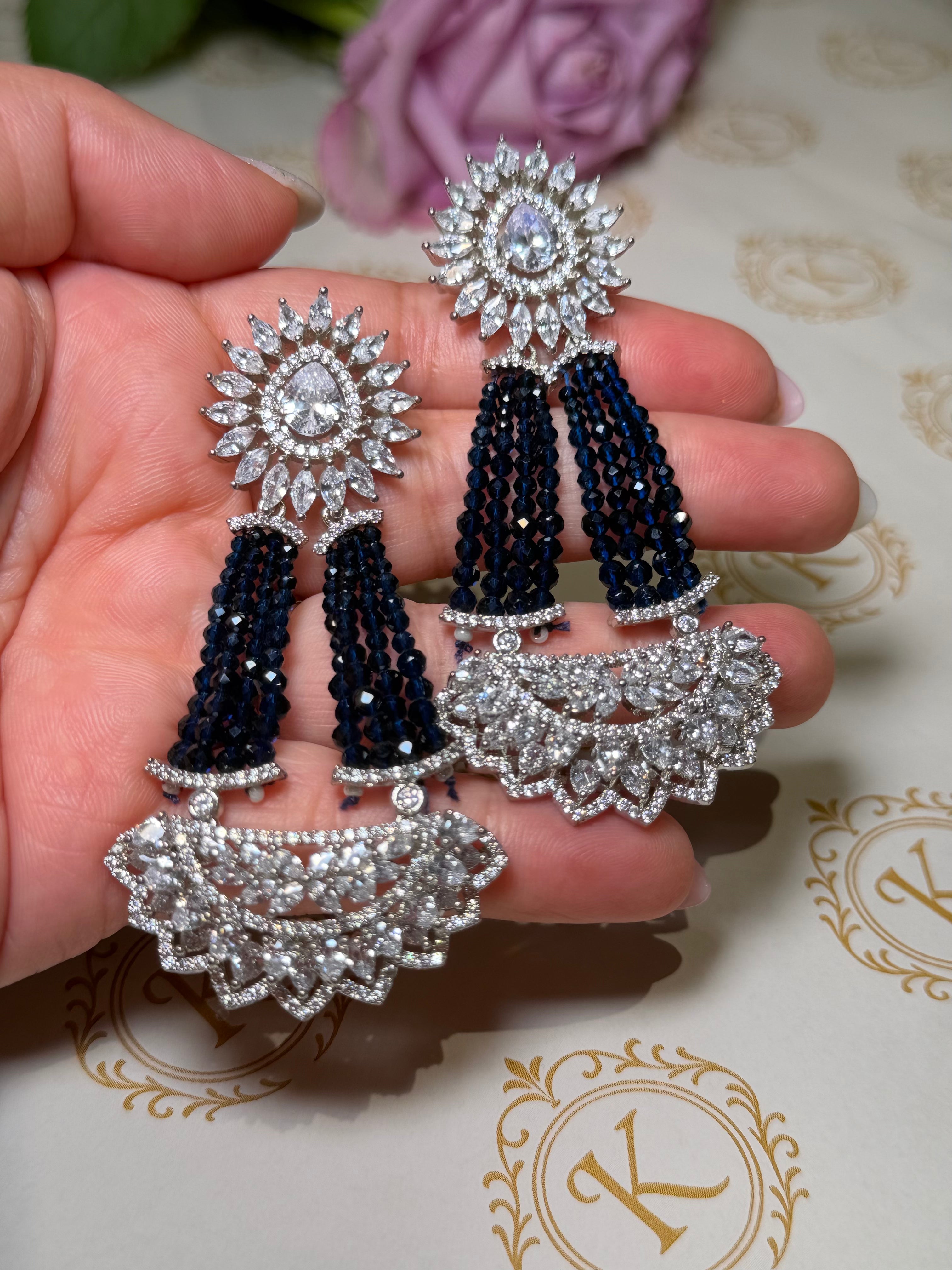 Midnight Royale Crystal Tassel Chandeliers