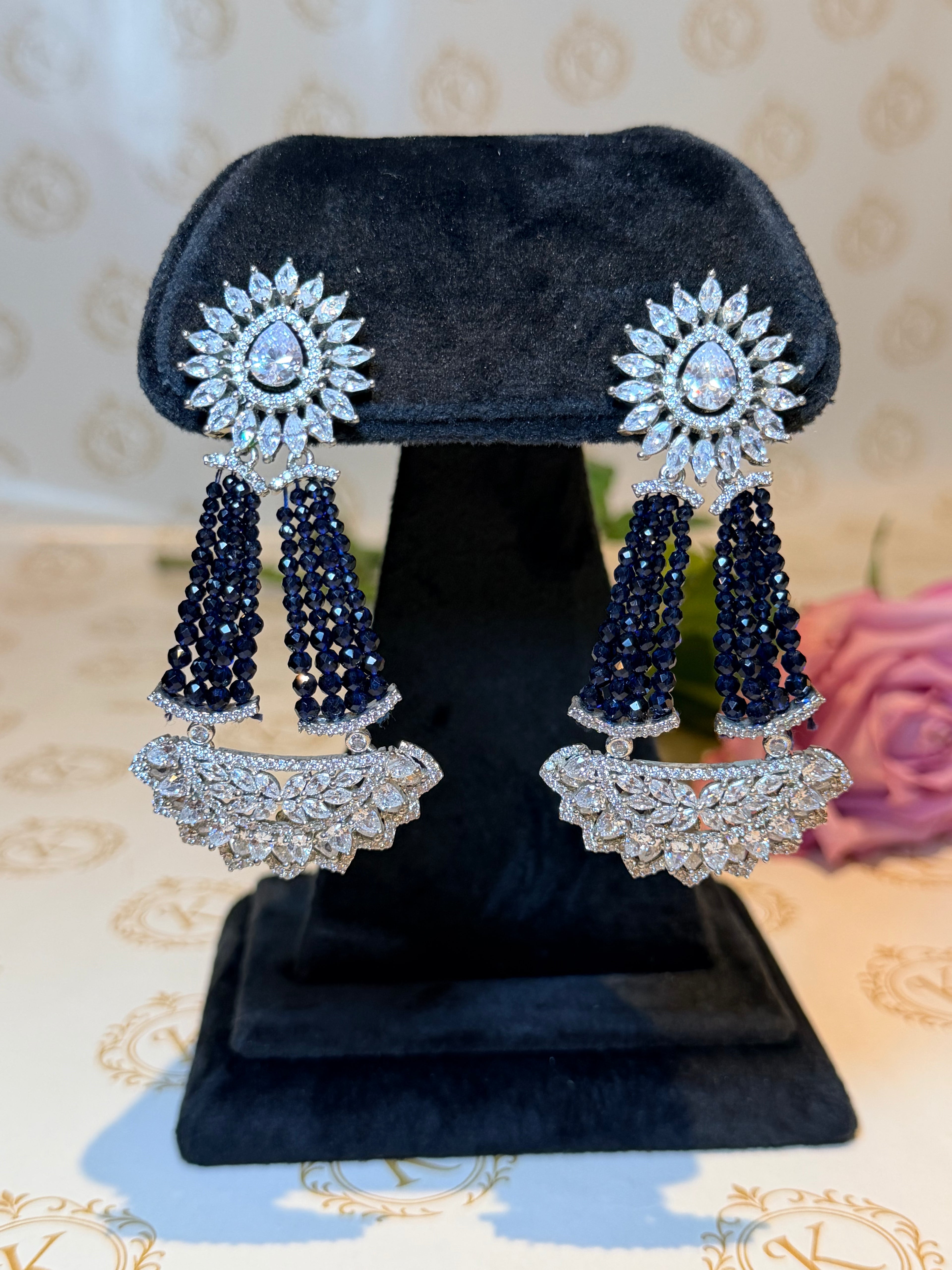 Midnight Royale Crystal Tassel Chandeliers